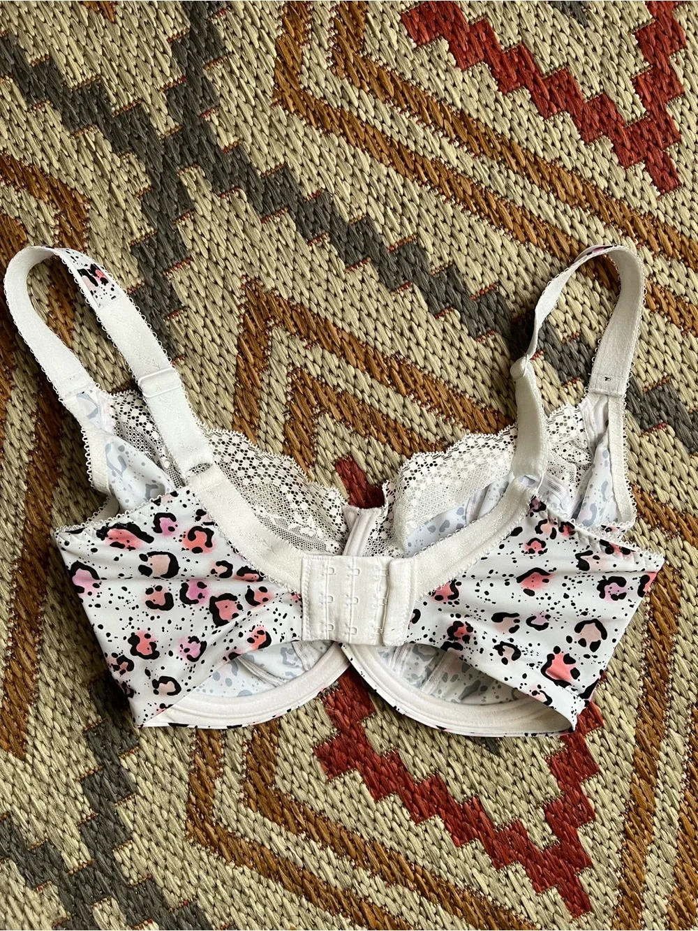 Elomi UK 32HH US 32L Lucie Plunge Leopard Print Lace Underwire Bra NWOT